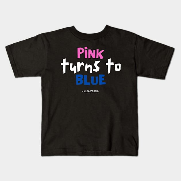 Pink turns to blue Kids T-Shirt by Animals Project